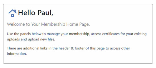 Member Home Page