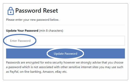 Enter new password