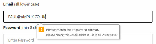 Wrong email